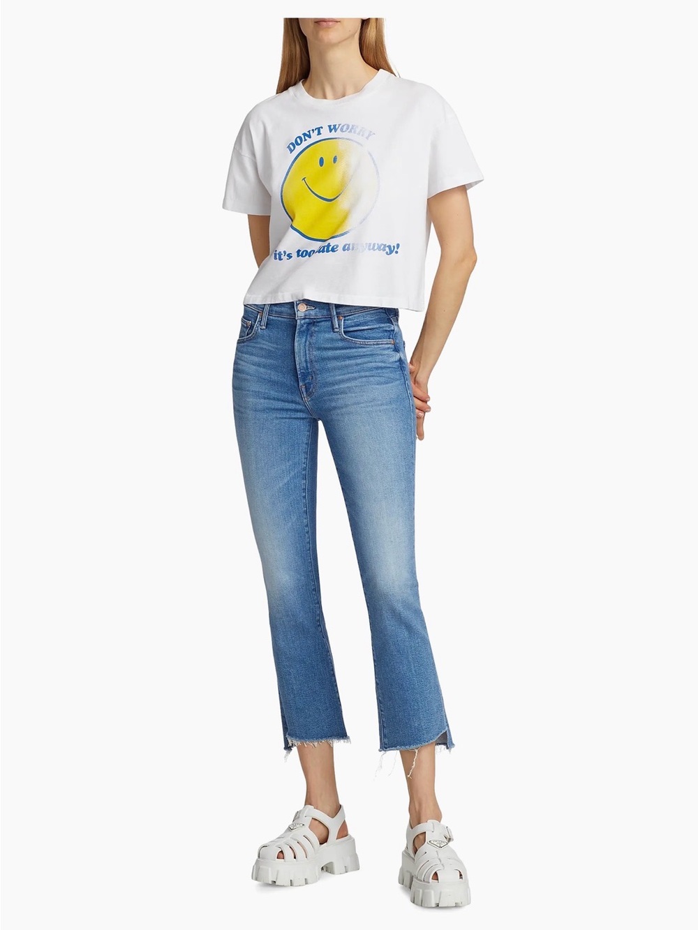 Mother Denim The Insider Crop Step Fray Jeans